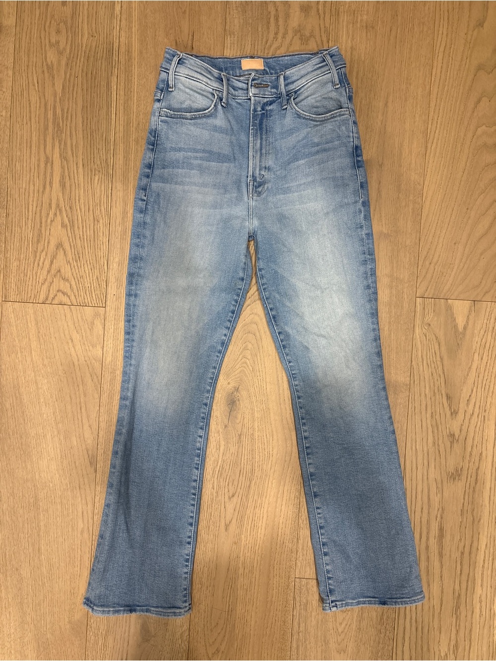 MOTHER Light Blue High-Rise Flare Jeans